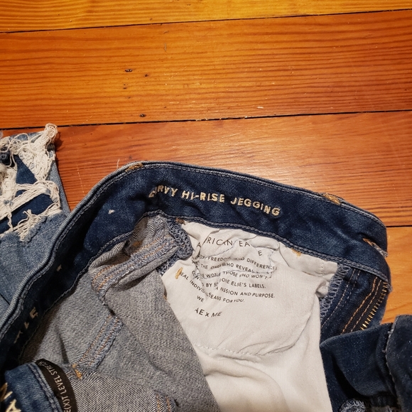 Sold WORN ONCE Hi-Rise American Eagle Jeggings - Picture 2 of 5